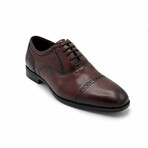 Aston Marc Mens Tempo Cap Toe Dress Shoe // Maroon (US Men's Size 8)
