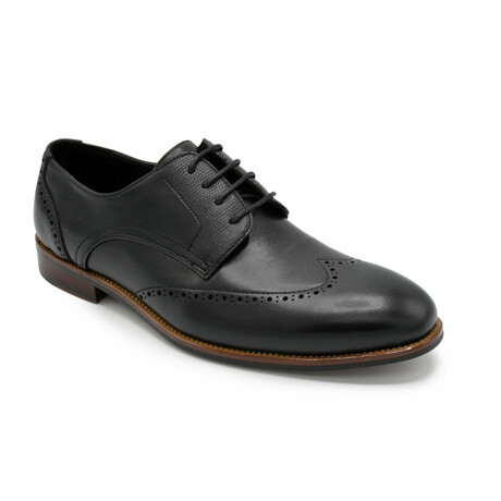 Aston Marc Mens Premier Wingtip Dress Shoes // Black (US Men's Size 8)