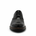 Aston Marc Mens Monaco Cap Toe Dress Shoe // Black (US Men's Size 8)