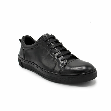 Aston Marc Mens Palio Court Shoe // Black (US Men's Size 8)