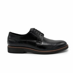 Aston Marc Mens Monaco Plain Toe Dress Shoe // Black (US Men's Size 8)