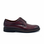 Aston Marc Mens Monaco Plain Toe Dress Shoe // Maroon (US Men's Size 8)