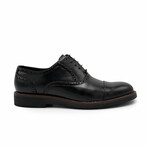Aston Marc Mens Monaco Cap Toe Dress Shoe // Black (US Men's Size 8)