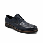 Aston Marc Mens Monaco Wingtip Dress Shoe // Navy (US Men's Size 8)