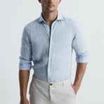 Linen Dress Shirt // Light Blue (L)