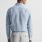 Linen Dress Shirt // Light Blue (L)