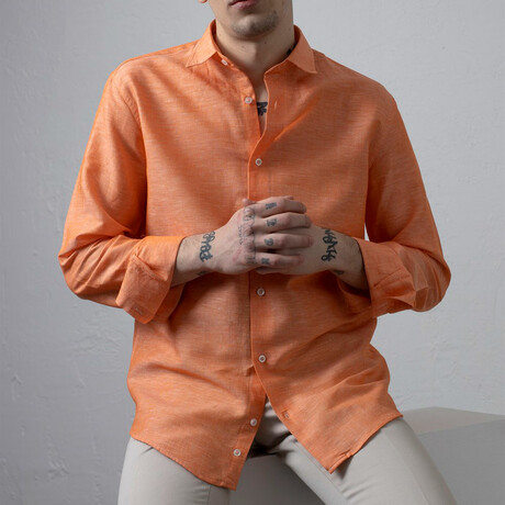 Organic Dress Shirt // Orange (S)