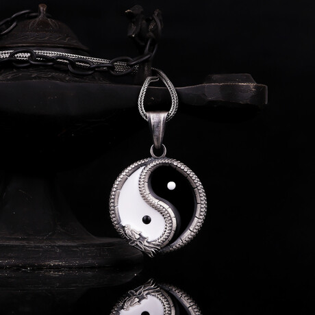 Ouroboros Ying Yang Necklace