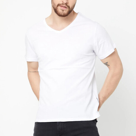 V Neck T-shirt // White (S)