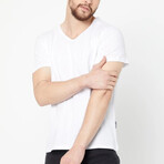 V Neck Tees // 2 Pack // Black, White (L)