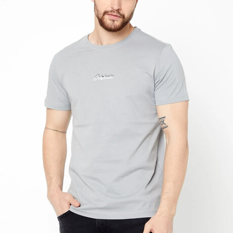 Crew Neck Logo Tee // Gray (S)