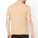Crew Neck Logo Tee // Beige (L)