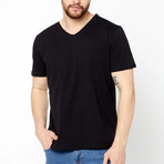 V Neck T-shirt // Black (XL)
