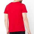 V Neck T-shirt // Red (XL)