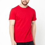 Crew Neck T-shirt // Red (XL)