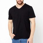 V Neck Tees // 5 Pack // Gray, Navy, Red, Black, White (L)