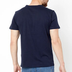 Crew Neck T-shirt // Navy (3XL)
