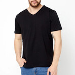 V Neck Tees // 5 Pack // Gray, Navy Blue, Black, White (L)