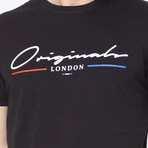 Large Logo Cew Neck Tee // Black (L)