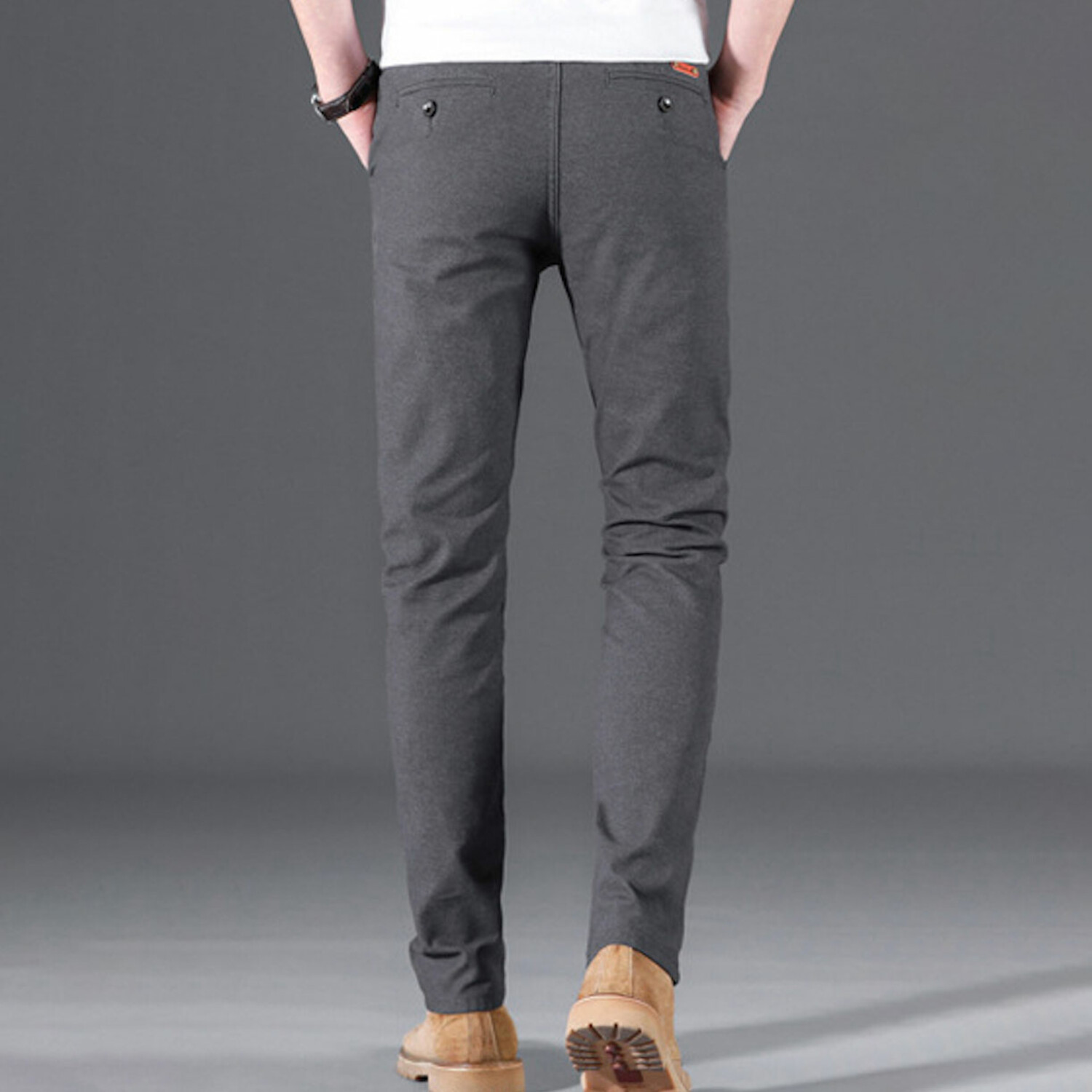 Slit Pocket Slim Fit Pants // Gray (29) - Amedeo Exclusive Slim Fit ...