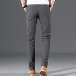 Slit Pocket Slim Fit Pants // Gray (33)