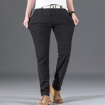 Slit Pocket Slim Fit Pants // Black (38)
