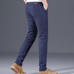 Slit Pocket Slim Fit Pants // Blue (31)