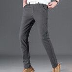 Slit Pocket Slim Fit Pants // Gray (34)