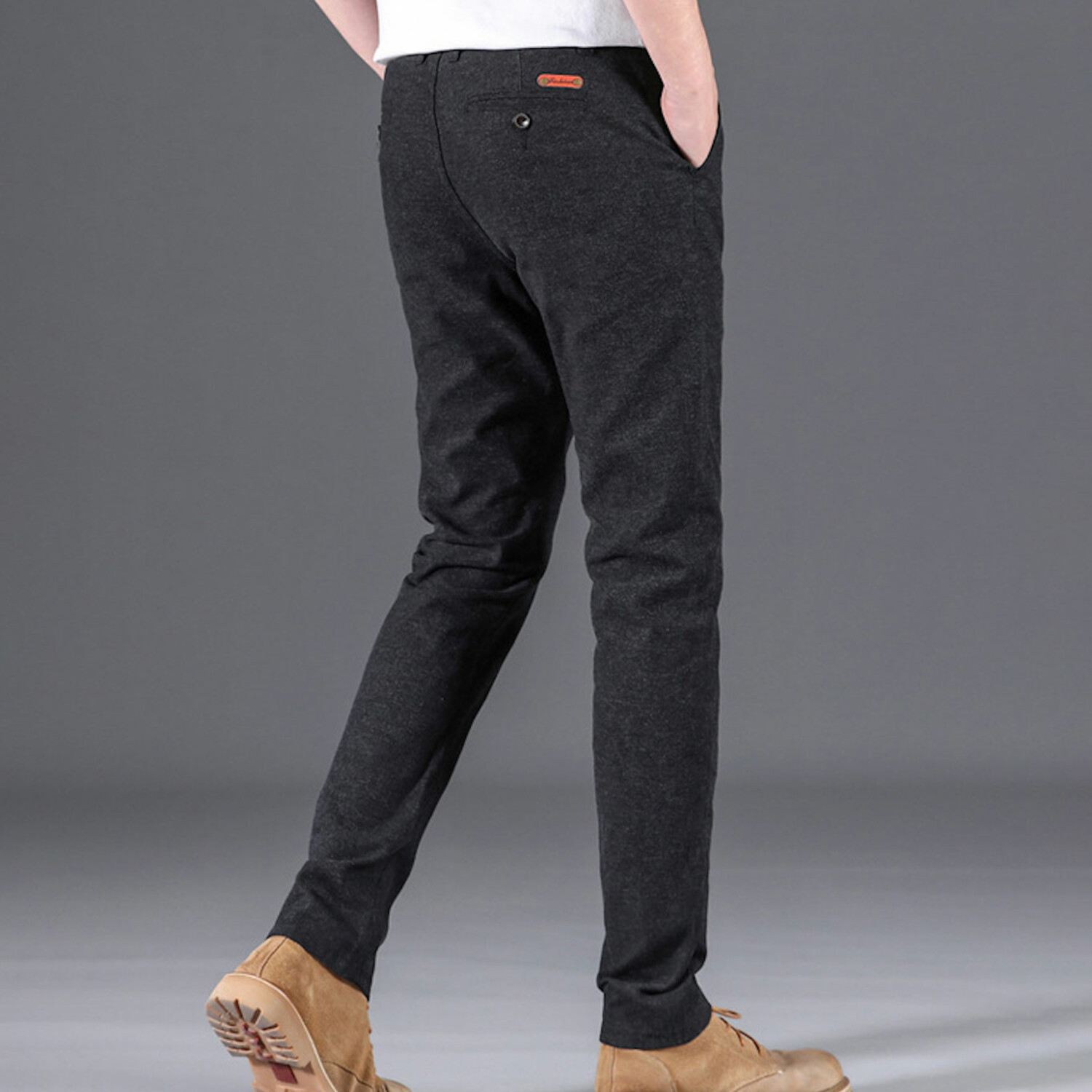 Slit Pocket Slim Fit Pants // Black (38) - Amedeo Exclusive Slim Fit ...