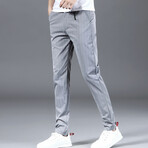 Striped Slim Fit Pants // Gray (36)