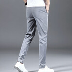 Striped Slim Fit Pants // Gray (32)