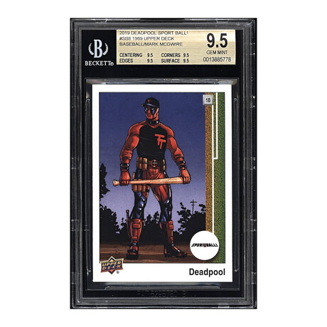 2019 Deadpool Sport Ball! #SB8 1989 Upper Deck Baseball Mark McGwire V2 // BGS 9.5 Gem Mint