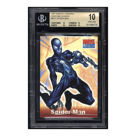 2001 Topps Marvel Legends Costume Change #CC1 Spider-Man // BGS 10 Pristine