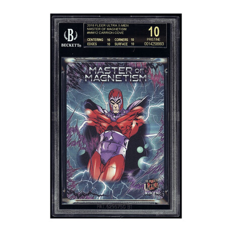 2018 Fleer Ultra X-Men Master of Magnetism #MM12 Carrion Cove Magneto // BGS 10 Pristine Black Label