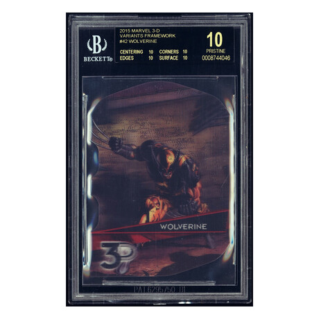 2015 Marvel 3-D Variants Framework #42 Wolverine // BGS 10 Black Label