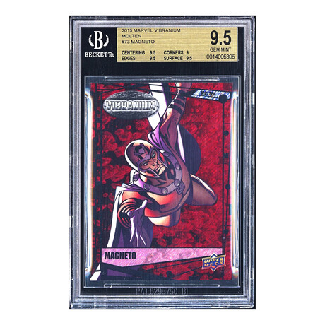 2015 Marvel Vibranium Molten #73 Magneto // BGS 9.5 Gem Mint Serial Numbered 235/299