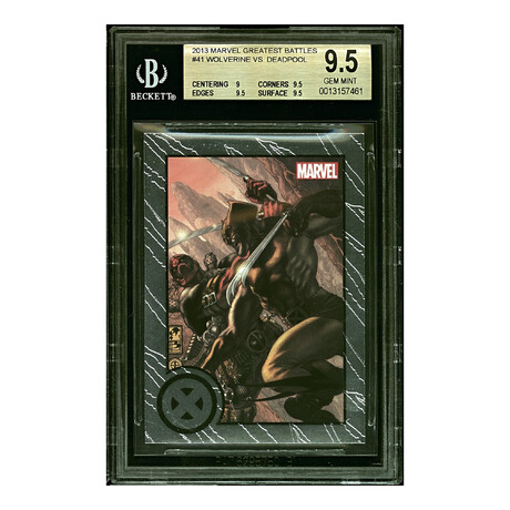 2013 Marvel Greatest Battles #41 Wolverine vs Deadpool V3 // BGS 9.5 Gem Mint