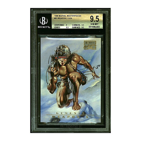 1996 Marvel Masterpieces #91 Weapon X Wolverine // BGS 9.5 Gem Mint