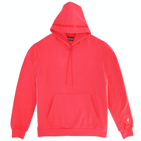 Embroidered Hoodie // Coral (XS)