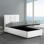 Maci Storage Bed // Twin Size // White