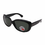 Unisex Square RB4101 601/58 Polarized Sunglasses // Black + Green Polarized