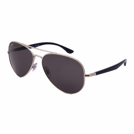 Unisex Pilot RB3675 3/B1 Non-Polarized Sunglasses // Silver + Dark Gray
