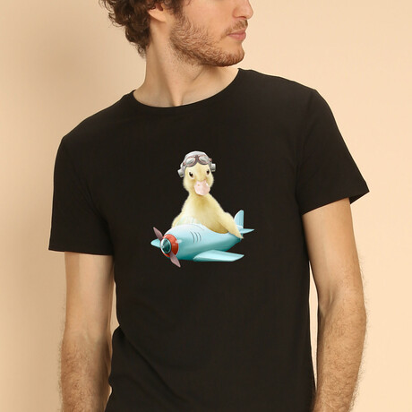 Duck Pilot T-shirt // Black (S)