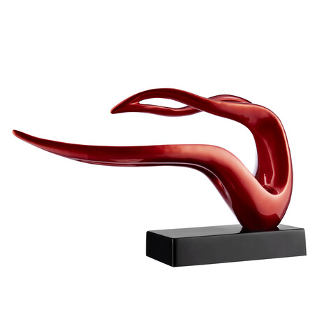 Saggita Abstract Sculpture // Metallic Red (Red)