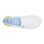 Sam Stripe Slip On // White + Yellow (US: 10.5)