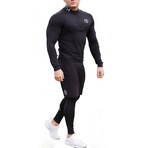 Mock Neck Workout Set // Black (L)