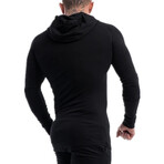 Contrast Stripe Tracksuit // Black + White (L)