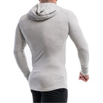 Contrast Stripe Tracksuit // Light Gray + Black (L)