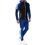 Color Block Tracksuit // Blue + Black + White (3XL)