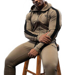 Hooded Workout Set // Green + Black (2XL)